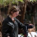 Photo by Nic Duncan
Josephine Hayes filming at Annette Carmichael Projects' The Stars Descend: Chapter 2 Northcliffe